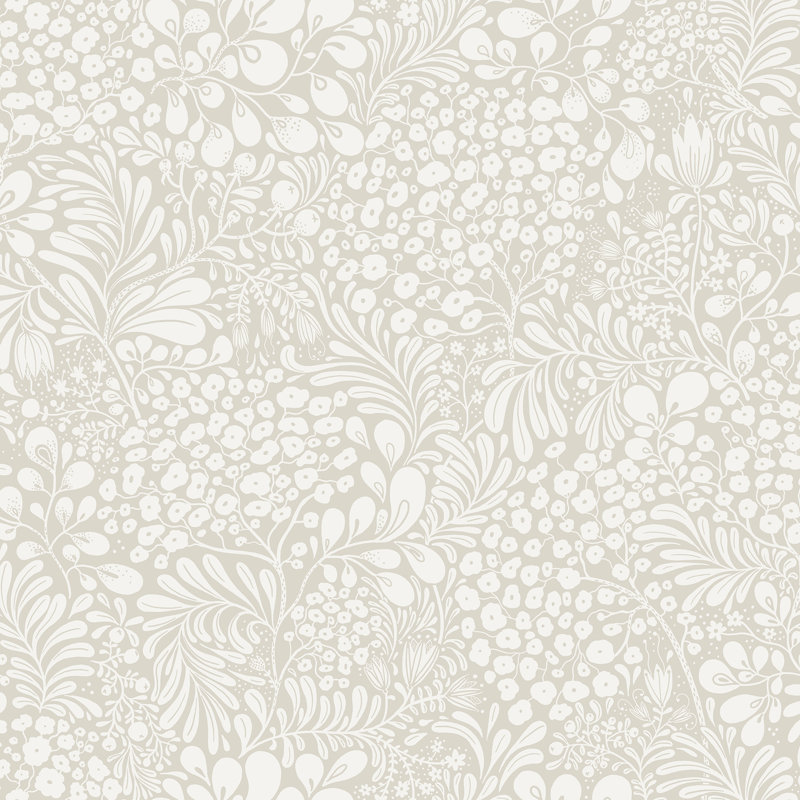 Rouleau de papier peint botanique L 33 pi x l 20,9 po Kopec, Gris foncé