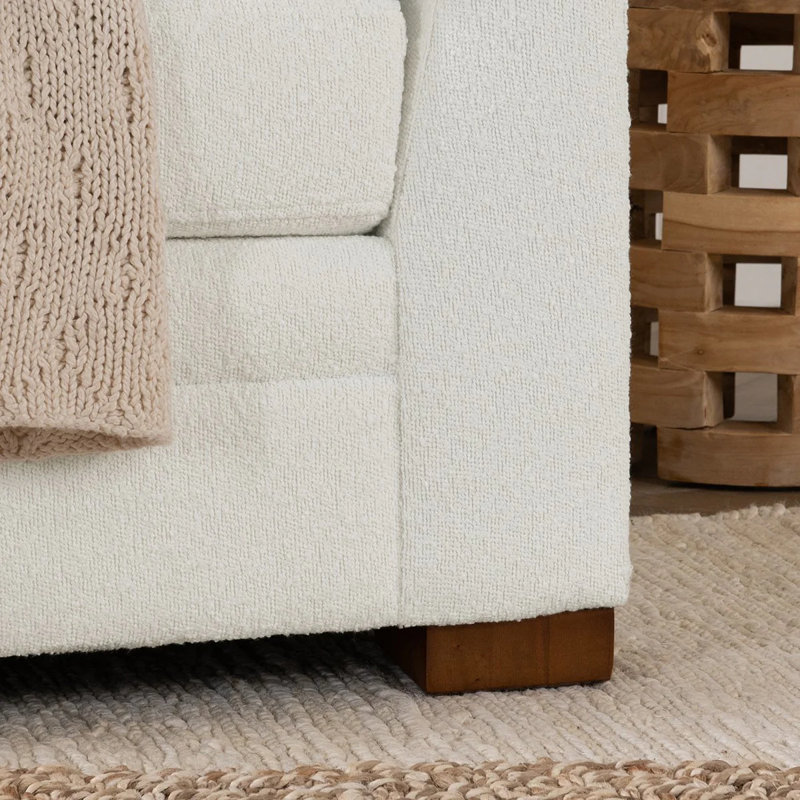Audrey Upholstered Fabric Daybed, Rise White  Performance Upholstery