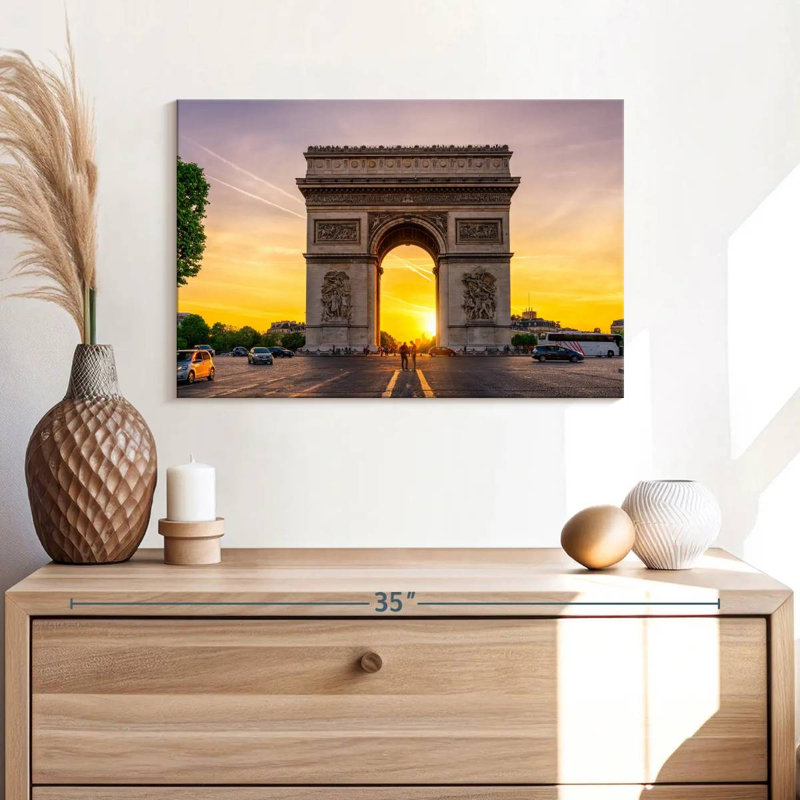 Ravi Paris Arc De Triomphe Sunset, 16" H x 24" W