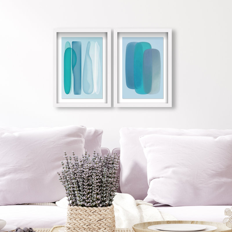 Glacier Gradients Set Set by Oliver Gal, 33"H x 23"W, White Shadowbox