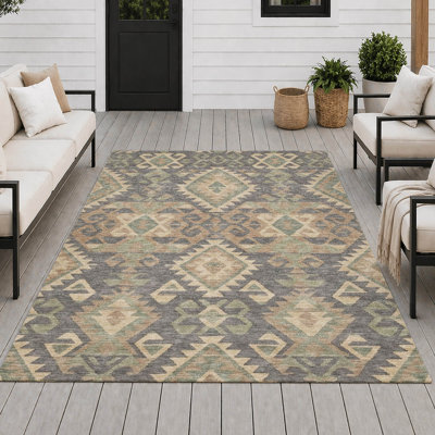 Tapis sud-ouest chantille lavable à la machine intérieur / extérieur ACN2959