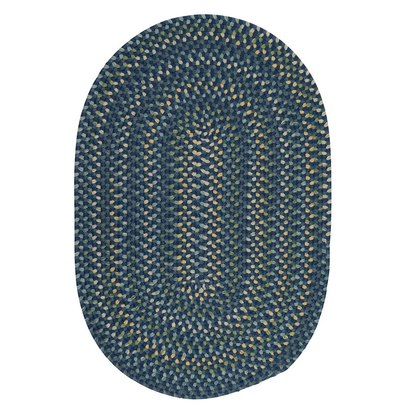 Tapis bleu tressé Nursel, Ovale 12 pi x 16 pi