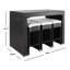 Ensemble repas pour 6 personnes en osier avec table rectangulaire Weisser-748512673-719427784