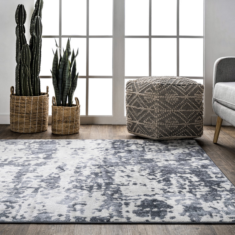 Abstract Gray Area Rug