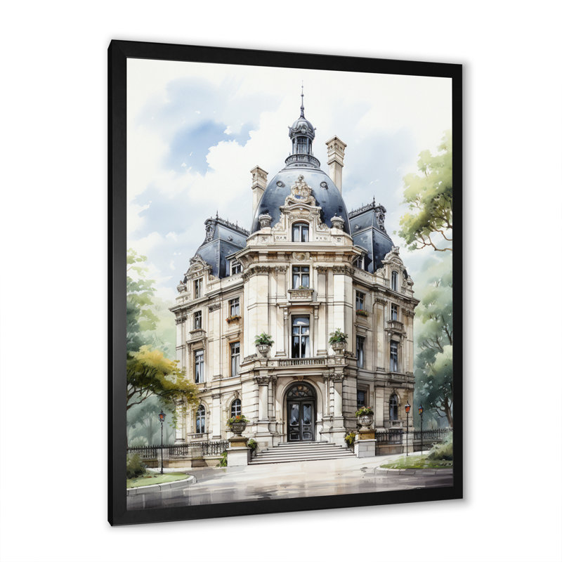 Paris bougie Haussmann Splendor I - Cityscapes Wall Art Living Room, L 16 po x H 32 po, Cadre photo noir