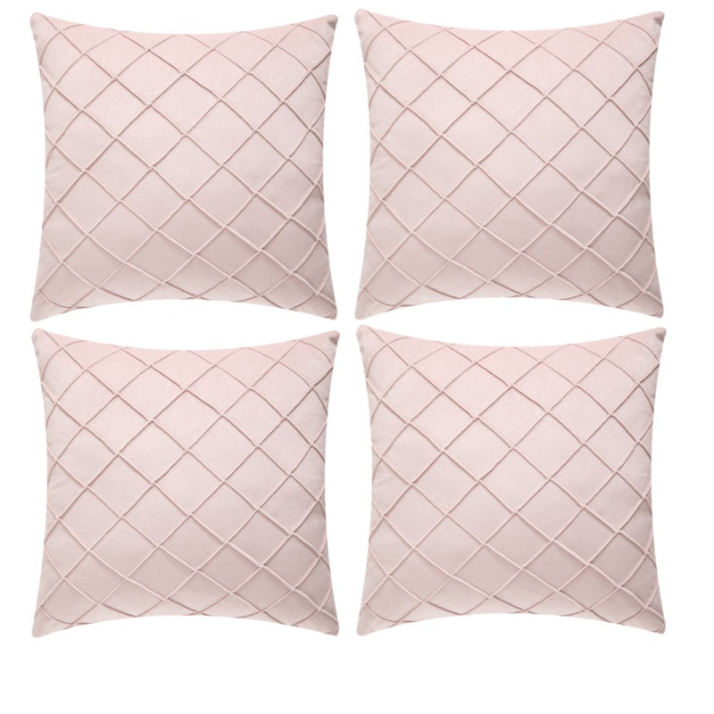 Velvet Pillow Cover, 20" x 20", Pink
