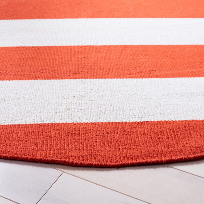Westerlund Hand Woven Cotton Striped Rug, Rectangle 2'6" x 4'