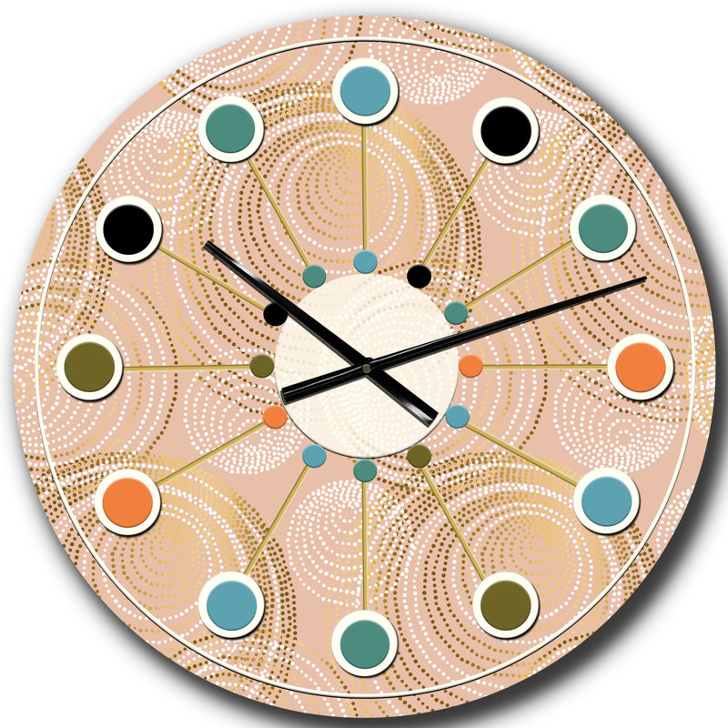 Horloge murale Mid-Century, Grand
