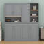 Lit escamotable mural avec armoire supérieure, tablettes, lit pliable peu encombrant avec éclairage et port USB-1328363865