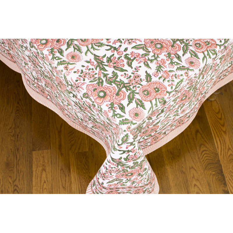 Jailen Floral Cotton Tablecloth, 60" Square