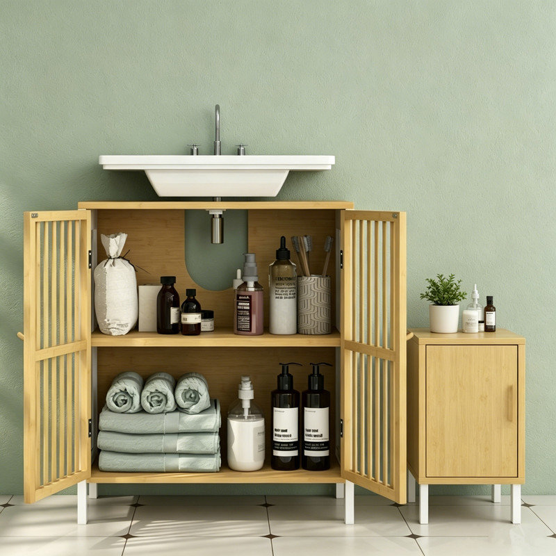 Bathroom Vanity with Basin, White