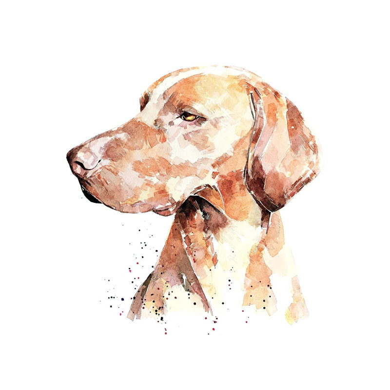 Vizsla A Penny For Your Thoughts - Wrapped Canvas Painting, 45.72 cm H x 45.72 cm W x 3.175 cm D