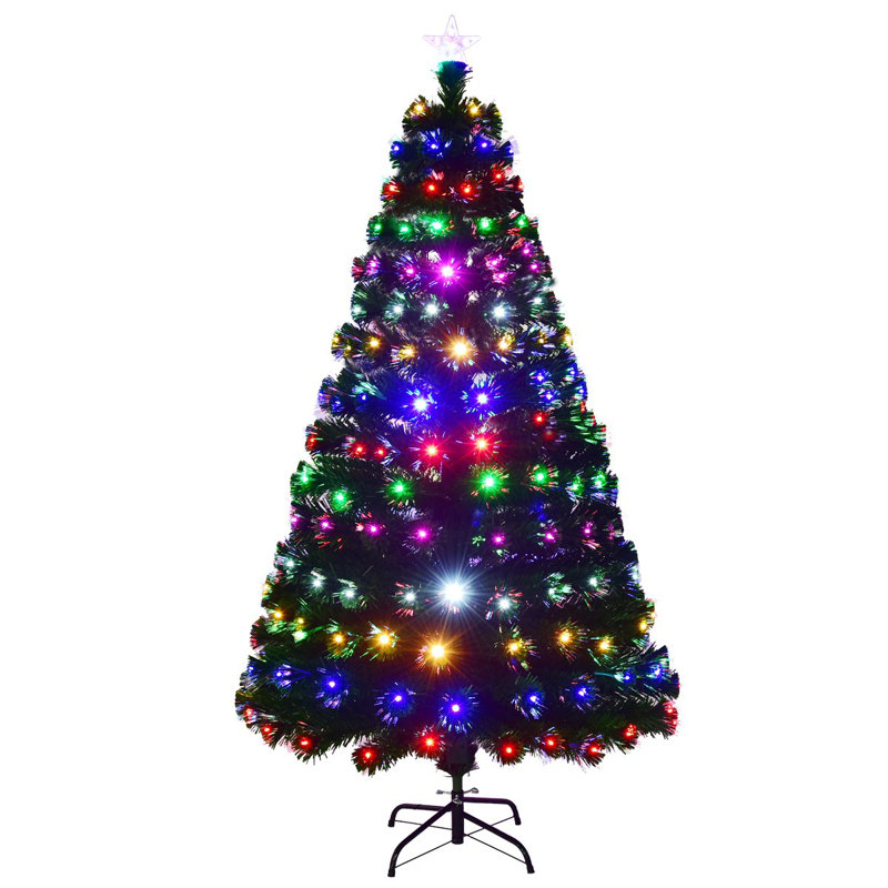 Lighted Artificial Fir Christmas Tree, 210cm H x 108cm W x 108cm D