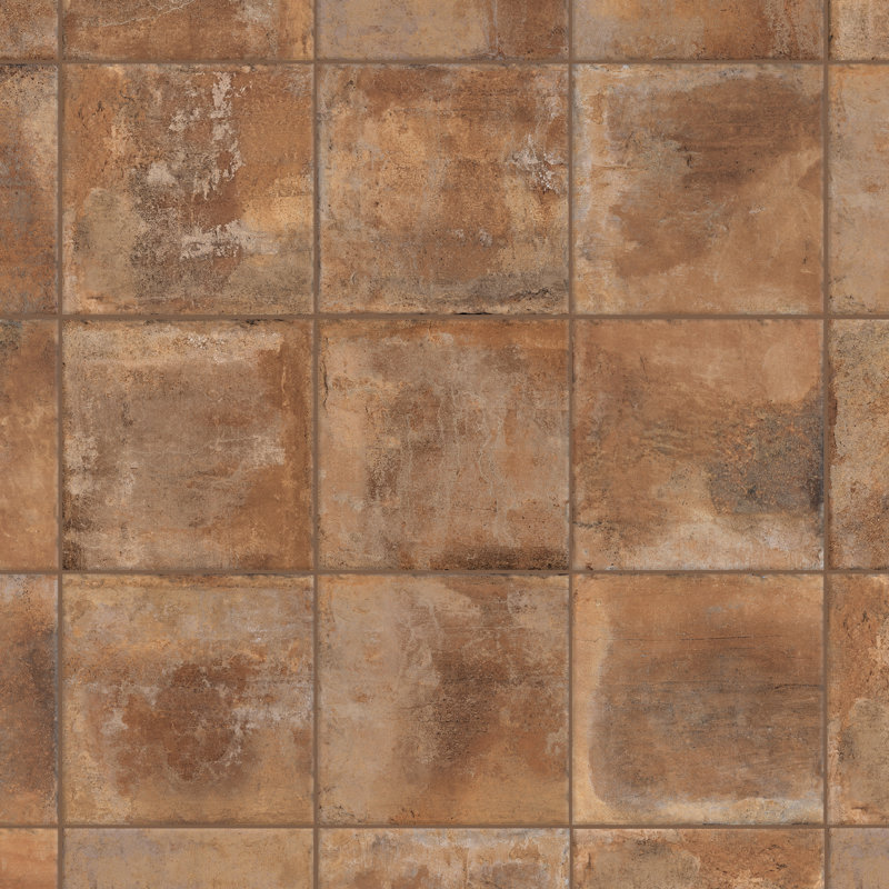 Carreau de porcelaine rétro pour mur et plancher 20 po x 20 po Adobe
