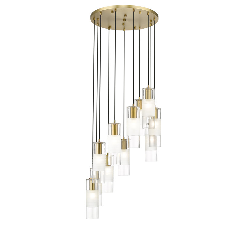 Lustre en grappe à 11 lumières Preisler, Or
