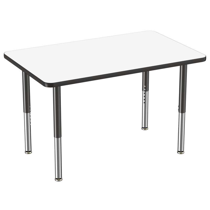 Table d'activités rectangulaire, Super, 30" x 48", Tableau blanc / noir