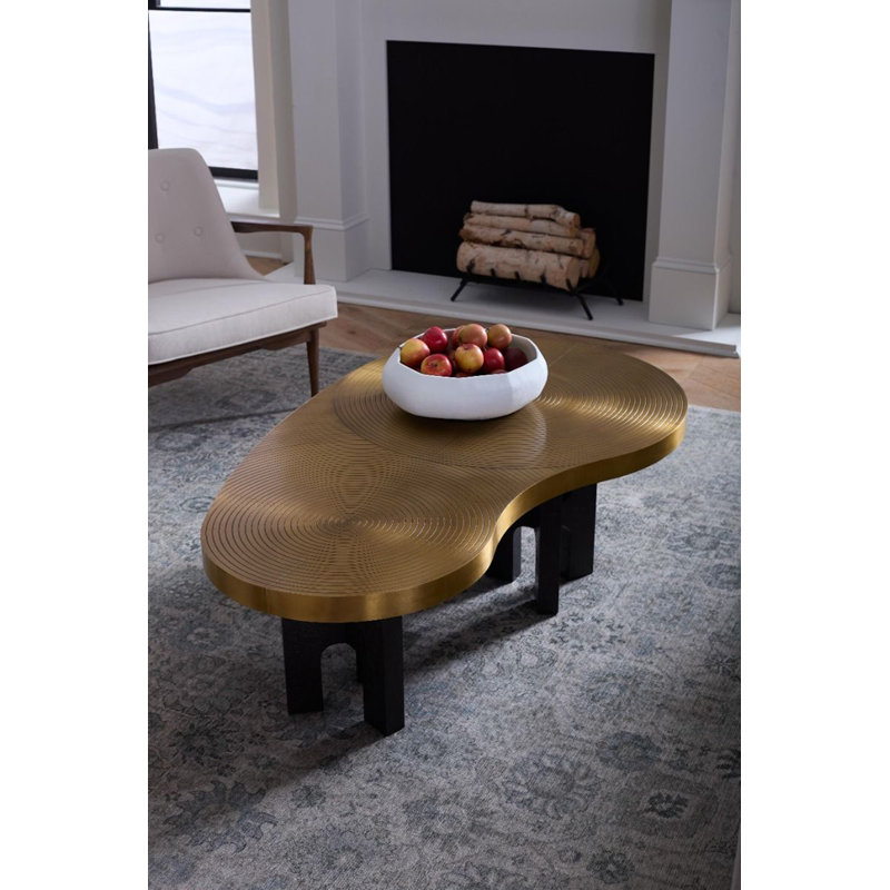 Coffee Table, Antique Brass