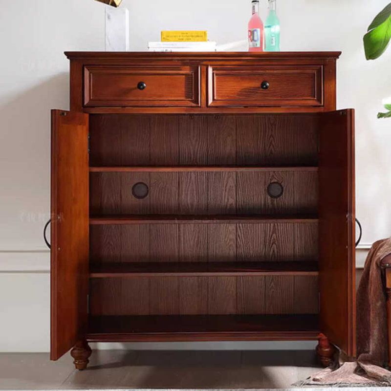 Armoire à chaussures en bois massif American