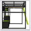 Wood Loft Bed With Desk, Shelves, LED Lights, USB Ports And Pegboard-187432586