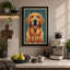 Golden Retriever Portrait Modern 1 Piece Wrapped Canvas Wall Art-1460447867-1460447859