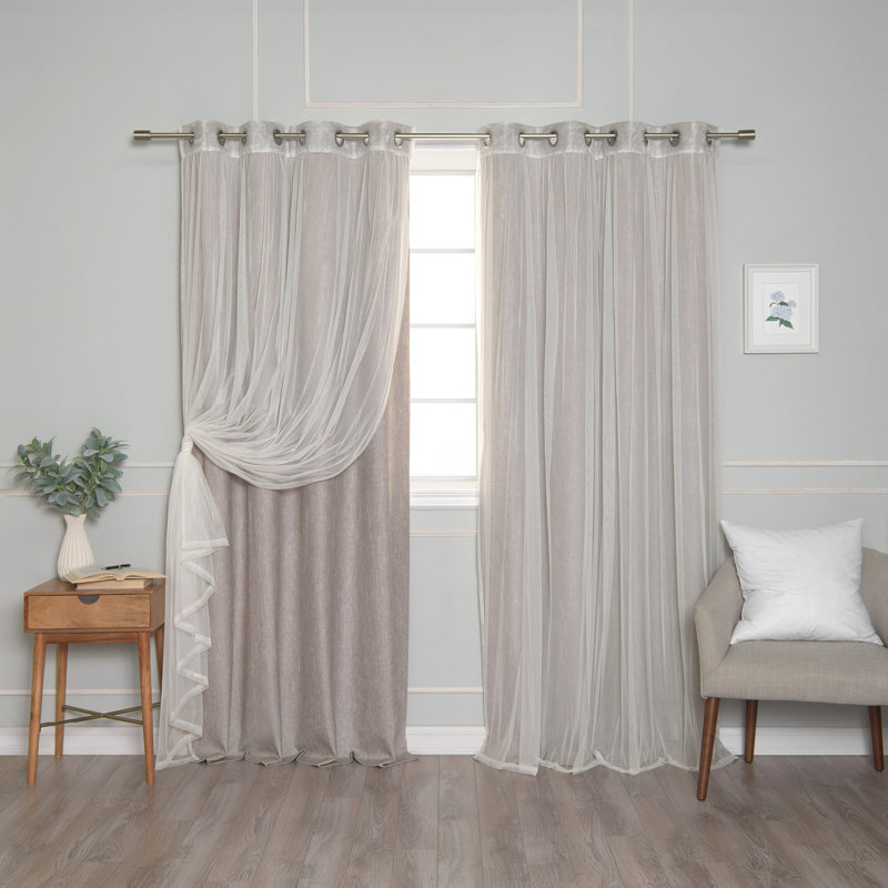 Paire de rideaux occultant Blinni, Naturel, L 52 po x L 96 po