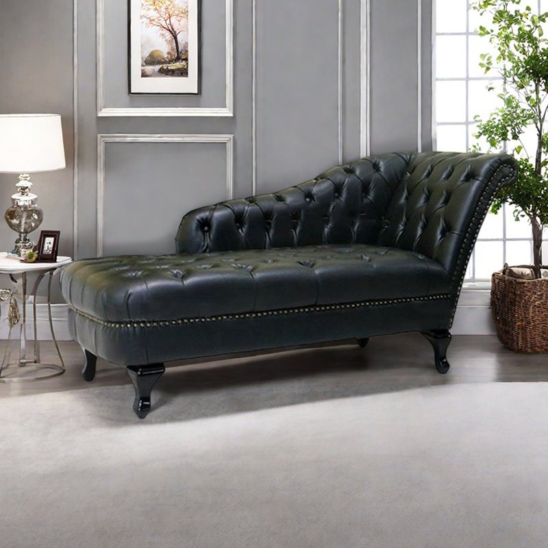 Chaise longue d'intérieur Modern Living, Orienté à droite, Noir, noir, noir, noir