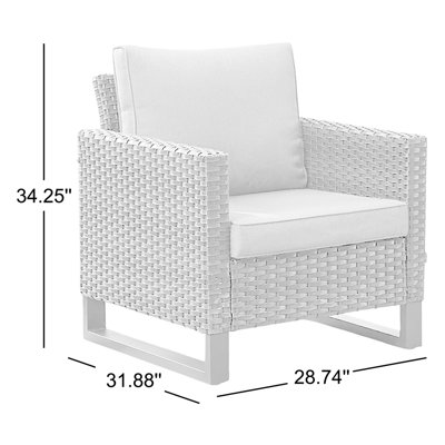 Chaise de patio avec coussins Nazime