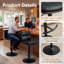 Ensemble de 1 tabourets de bar modernes pivotants, noir-1265229820-1265229817