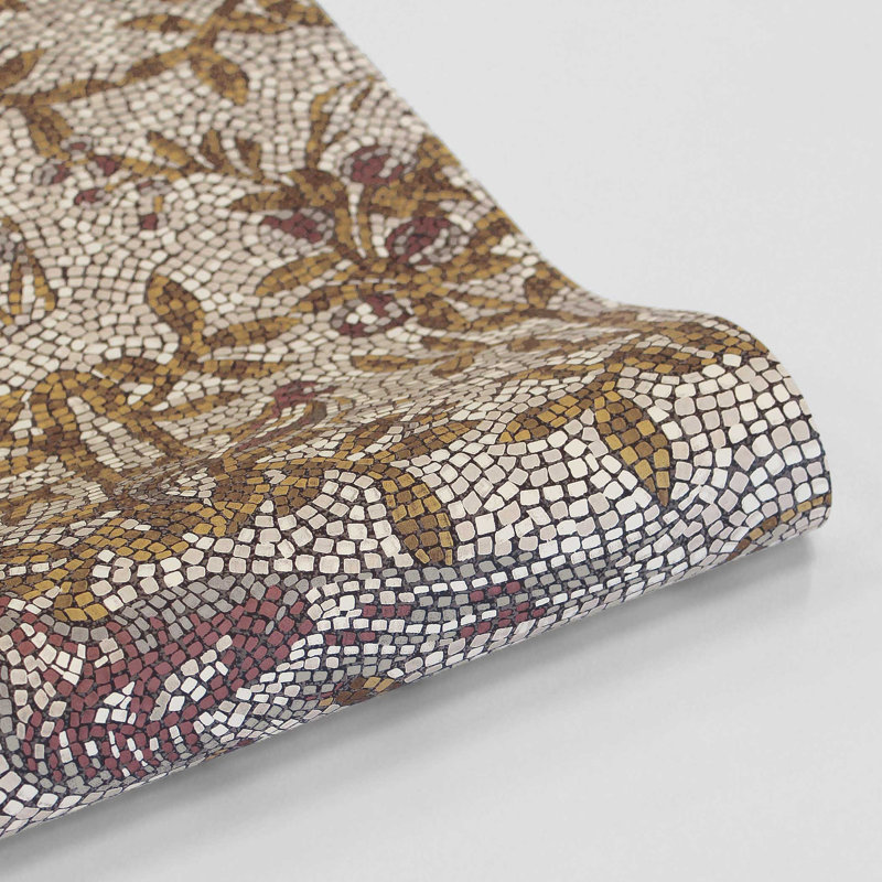 Strata Mosaic Peel and Stick Wallpaper by Jeremiah Brent, Red