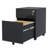 2-Drawer Mobile File Cabinet With Lock, Steel File Cabinet With Wheels-1737567172
