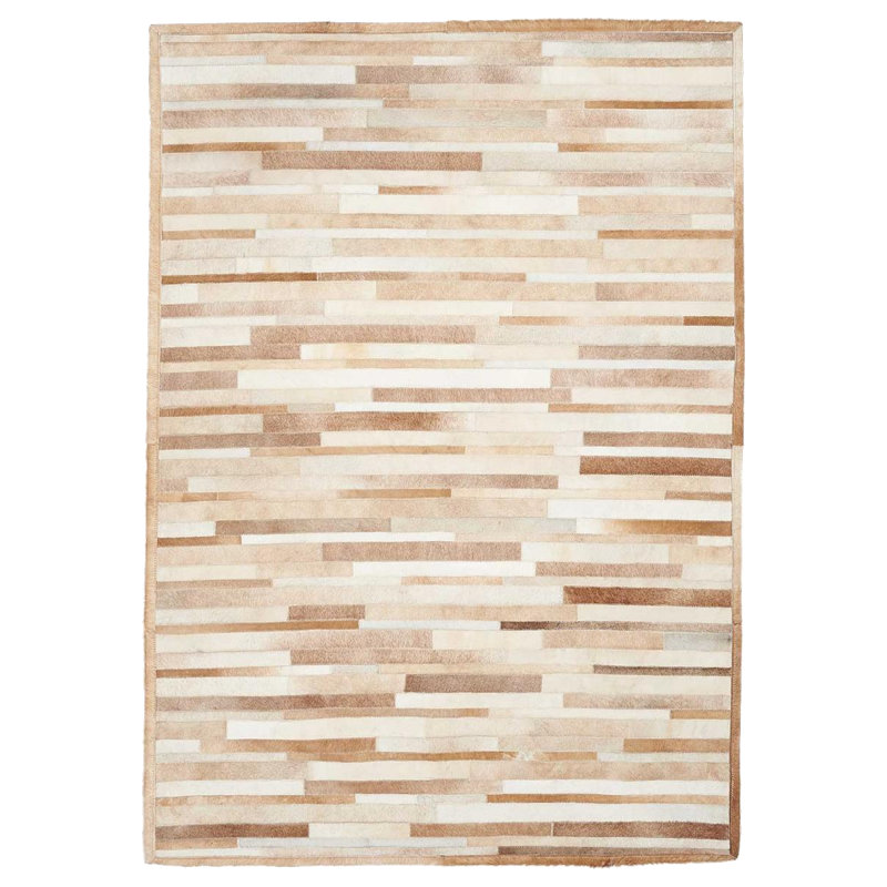 Cabello Striped Hand Woven 80cm X 150cm Area Rug