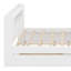 Grand lit plateforme en bois avec rangement à DEL, 2 tiroirs et 1 lit gigogne simple-114344356