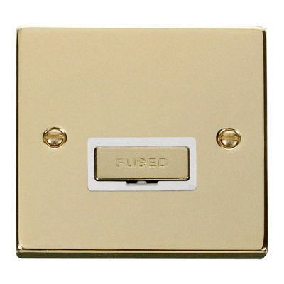 Polished Brass 13A Fused Ingot Connection Unit