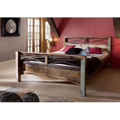 Solid Wood Bed, 140 X 200 Cm
