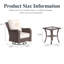  3 Piece Wicker Outdoor Furniture Set with 6-inch Comfy Cushions, High Back Patio Furniture Set with Swivel Rocking Chairs and Side Table-1069541184-1069541187