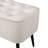 BirdRock Home 17" x 19.5" Tufted Velvet Ottoman Foot Stool, White-78443239