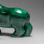 Véritable sculpture de rhinocéros malachite poli (333,2 grammes)
