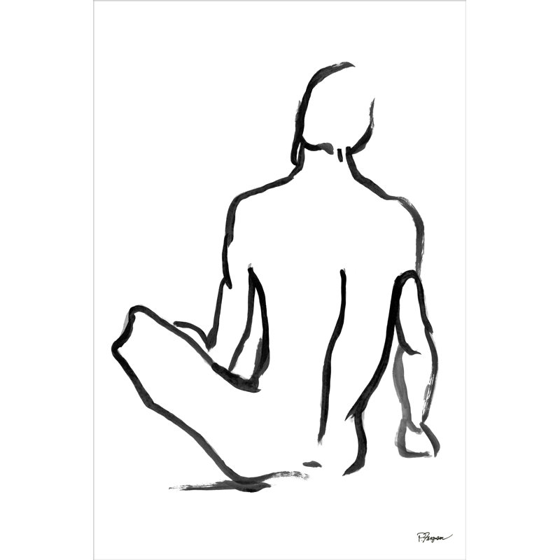 Blind Contour Figure 2' Print on Canvas