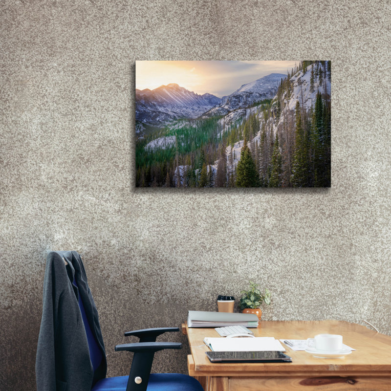 «Longs Peak» par Rick Berk, art mural sur toile, H 26 po x l 40 po