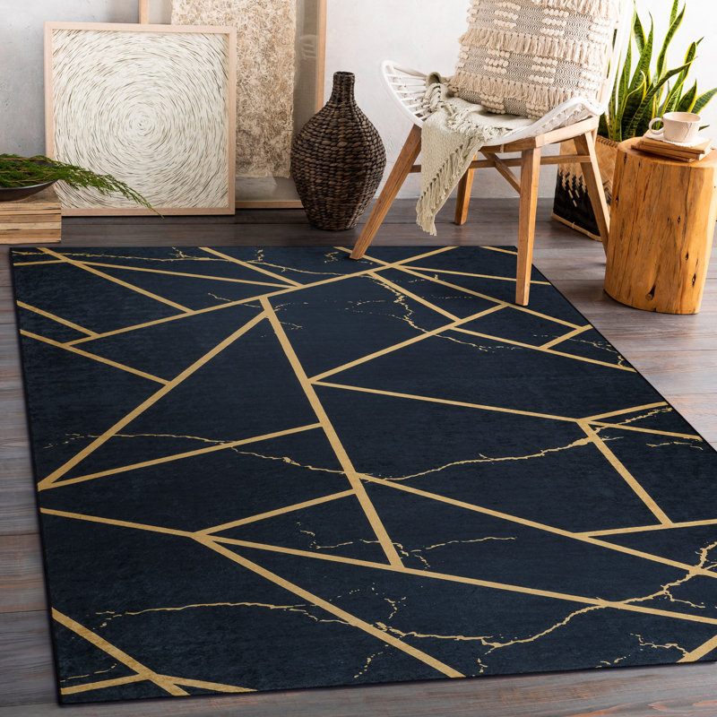 Criselda Geometric Area Rug, Runner 80 x 150cm