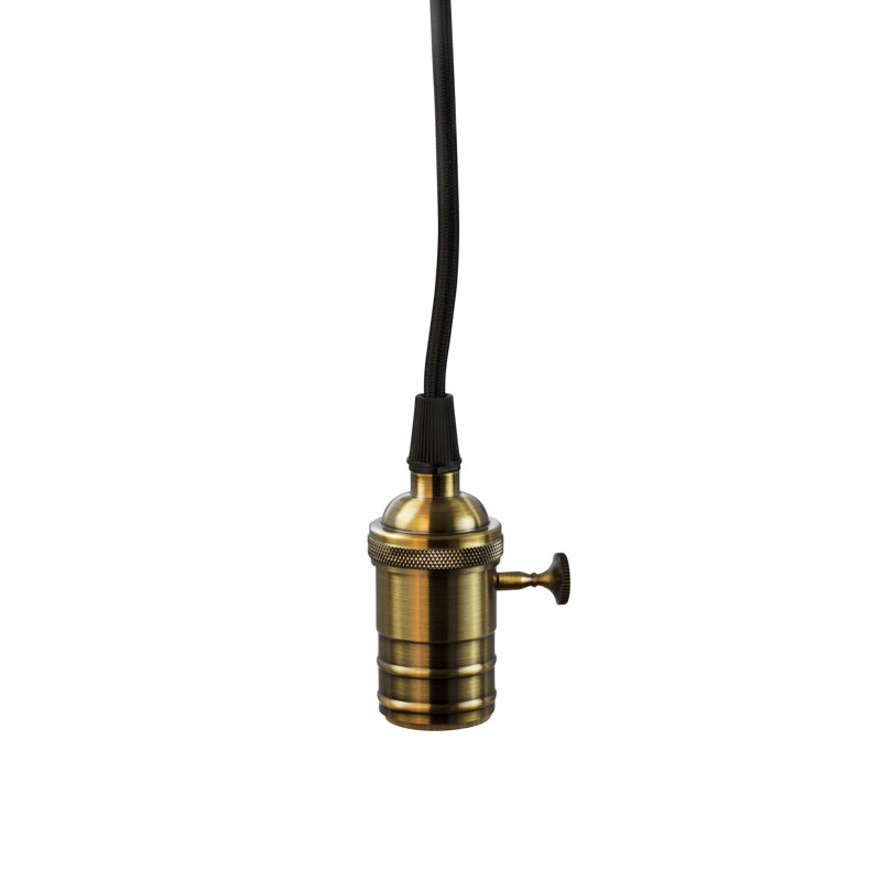 1 - Light Bulb Pendant, Antique Gold