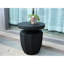 Table de jardin H 20,3 ", faux moderne, table d'appoint robuste et d'extérieur - avec