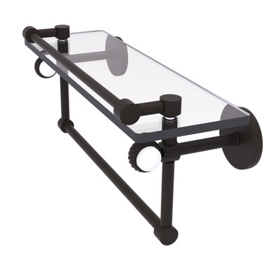 Margolis Glass Bracket Shelf with Towel Bar