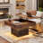 LED Lift Top Coffee Table With Storage-1988220087