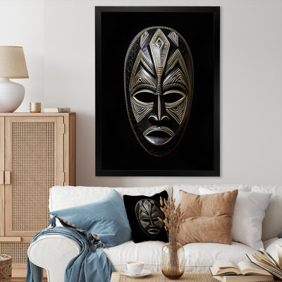 Masque africain traditionnel sur toile Ethnical Traditional