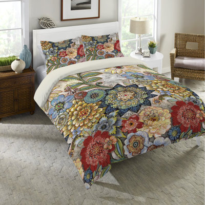 Boho Bouquet Cotton Floral Duvet Cover