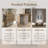 5 Pieces Folding Rectangular Dining Table Set