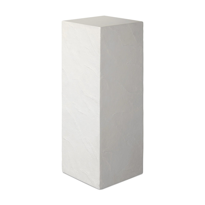 Corian Outdoor Pedestal Plaster Molded Concrete, 40" H x 14" W x 14" D