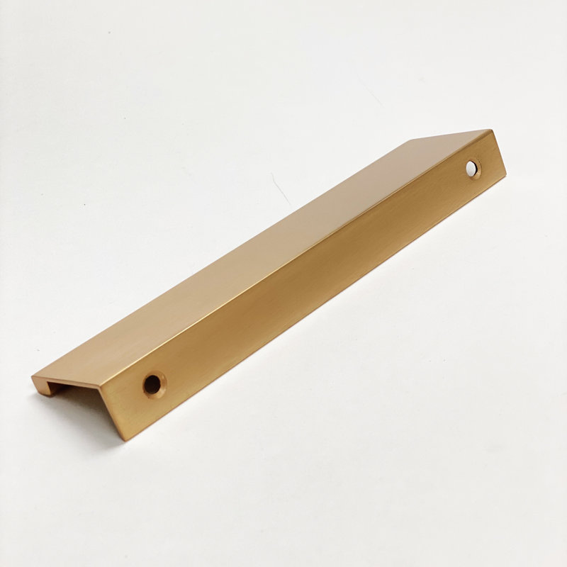 Dina Champagne Bronze 13.25 In. Tab Edge Drawer Pulls, 4"