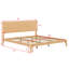 Lit plateforme Mid-Century moderne en bois avec support en lattes de bois-579915372-579915365